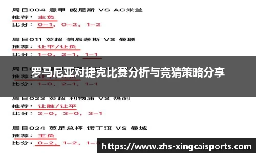 罗马尼亚对捷克比赛分析与竞猜策略分享